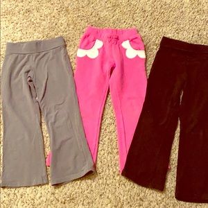 Gymboree and old navy sweats. Yoga pants. 5T